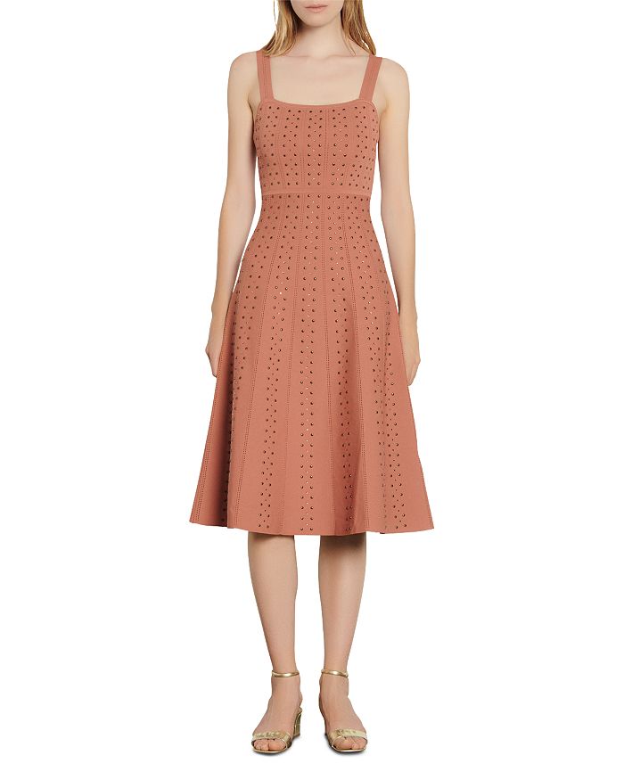 Sandro Diamon Studded Midi Dress Bloomingdale s
