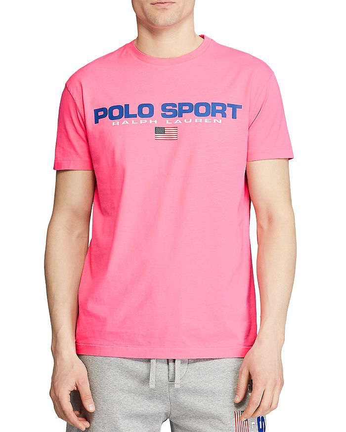 Polo Ralph Lauren Classic Fit Polo Sport Tee In Blaze Knockout Pink