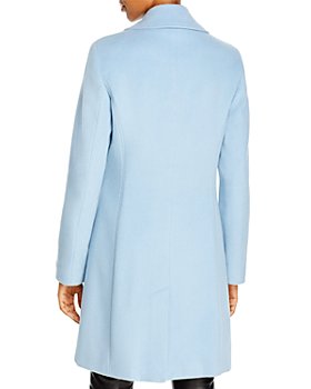 Pieces Alice Wool Blend Coat Pale in Blue Womens Clothing Coats Long coats and winter coats 