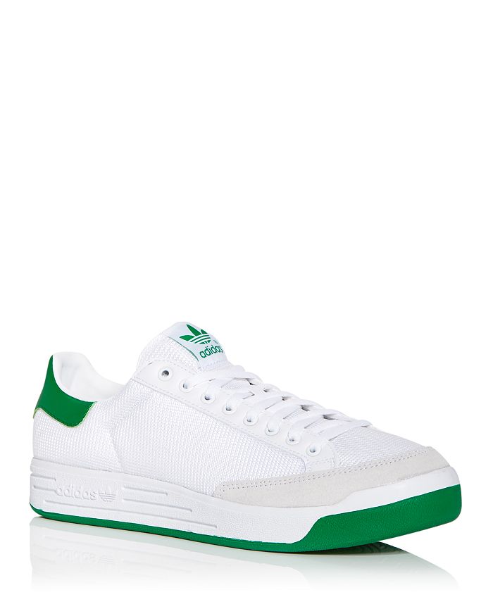 Adidas Originals Rod Laver Vintage Leather Sneaker In White/green