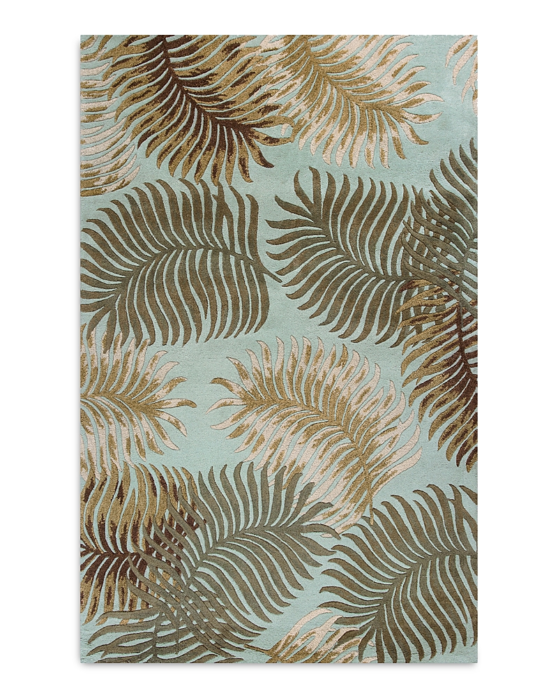 Kas Havana Fern View 5' X 8' Area Rug In Blue