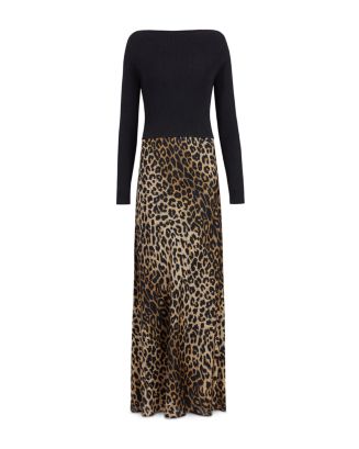 allsaints hera leopard dress