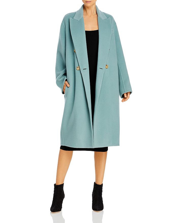 VINCE DOUBLE BREASTED OVERSIZED WOOL BLEND COAT,V688691275