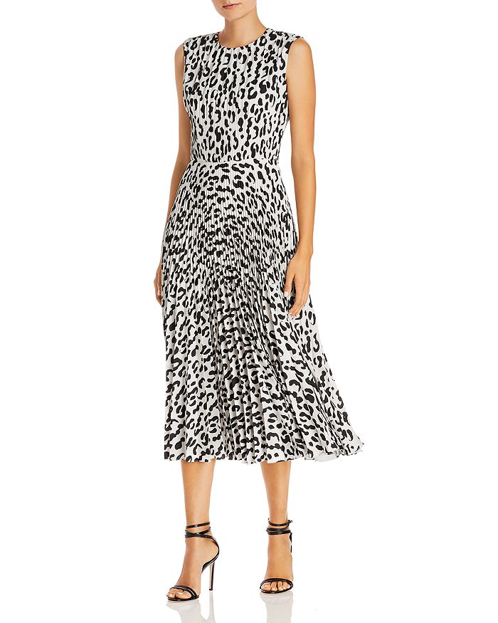 Jason Wu Jason Wu Leopard Print Pleated Midi Dress | Bloomingdale's