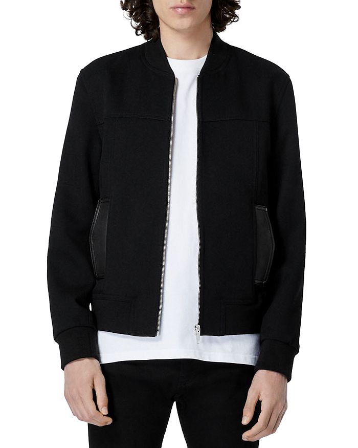 The Kooples Varsity Style Jacket In Black