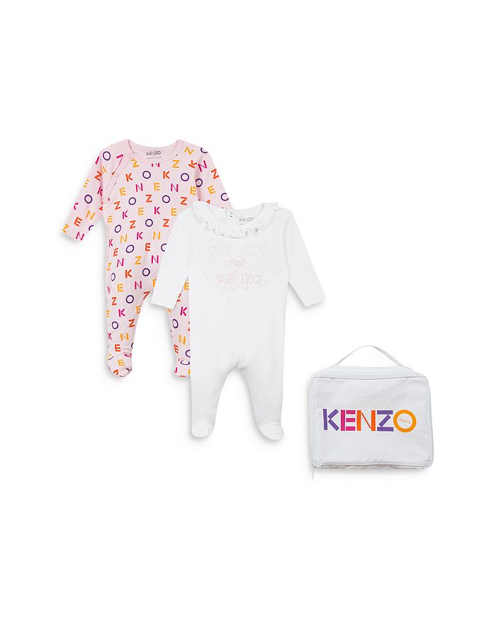 Kenzo Girls' Footie Duo & Logo Bag Set - Baby In Light Pink