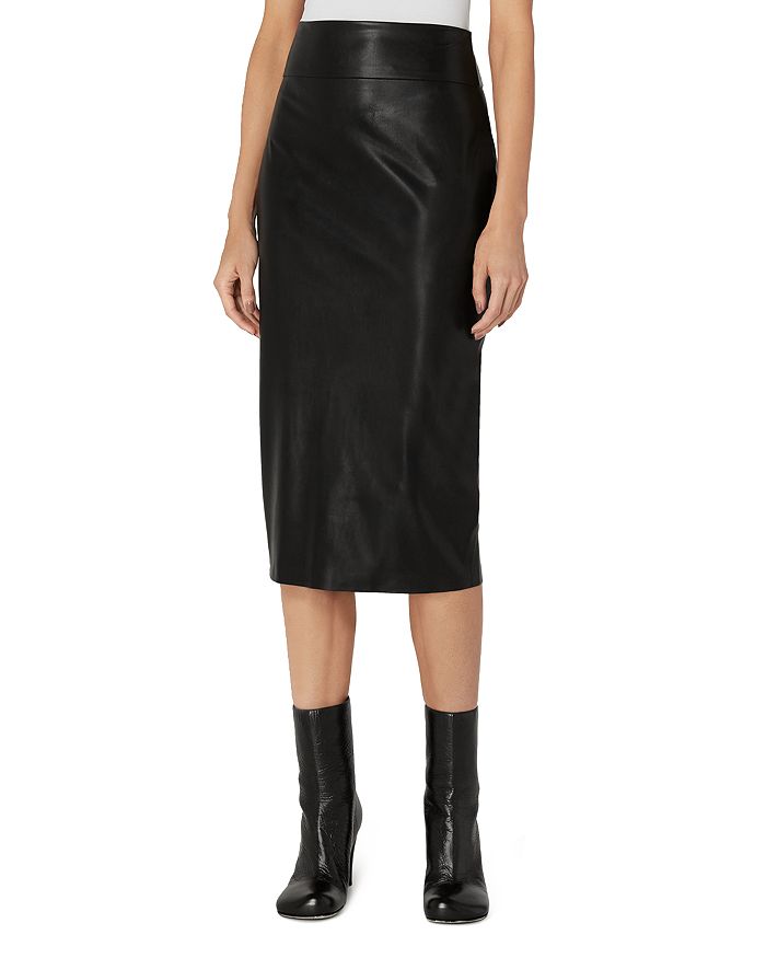 SPANX Faux Leather Pencil Skirt Very Black MD at  Women's Clothing  store