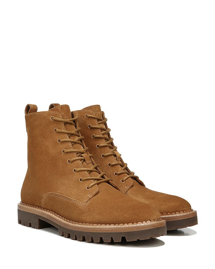 Vince Cabria Lug Water Resistant Lace-up Boot In Tan | ModeSens