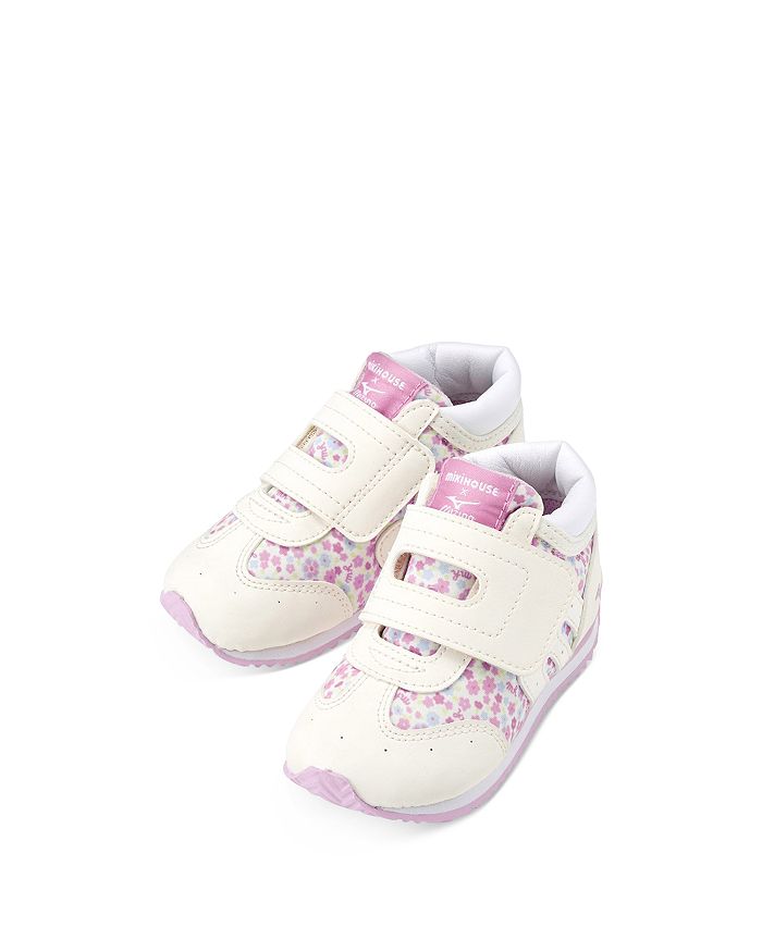 Miki House X Mizuno Printed Sneakers Walker, Toddler In White