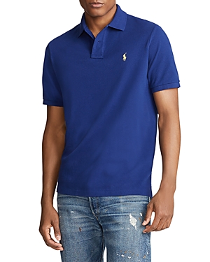 Polo Ralph Lauren Custom Slim Fit Mesh Polo Shirt In Fall Royal Blue