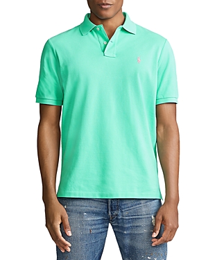 Shop Polo Ralph Lauren Custom Slim Fit Mesh Polo Shirt In Sunset Green