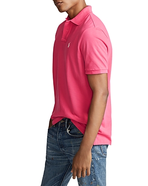 Shop Polo Ralph Lauren Custom Slim Fit Mesh Polo Shirt In Hot Pink