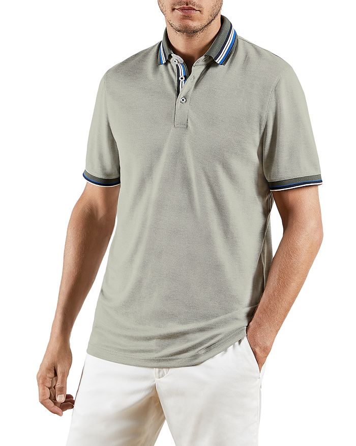 TED BAKER SHRED TIPPED POLO,244470-SHRED-MMB