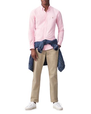 Classic Fit Long Sleeve Cotton Oxford Button Down Shirt