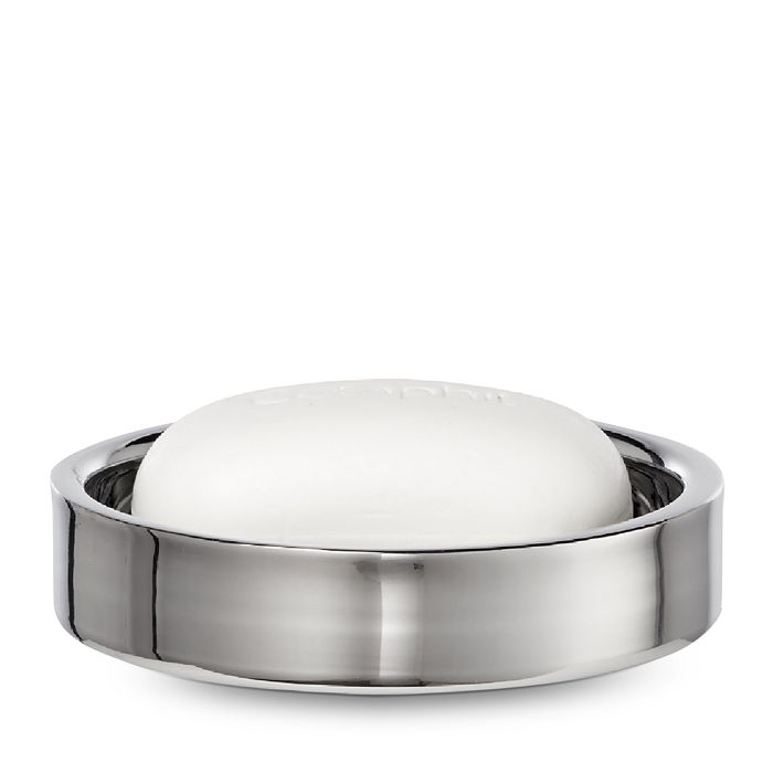 Shop Roselli Modern Round Soap Dish In Silver