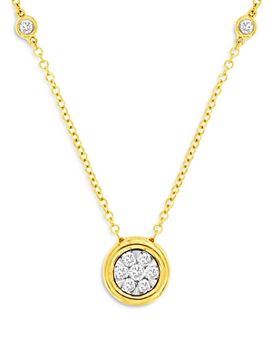 Bloomingdale's Diamond Station Pendant Necklace in 14K Yellow Gold, 0.25 ct. t.w. - 100% Exclusive