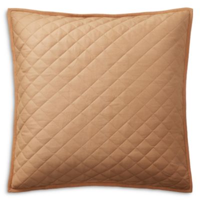 Ralph hotsell Lauren Cromwell Quilted European Sham Camel $285 New.,