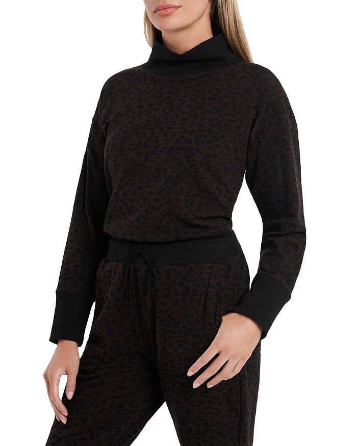 VINCE CAMUTO Cozy Animal Print French Turtleneck Bloomingdale's