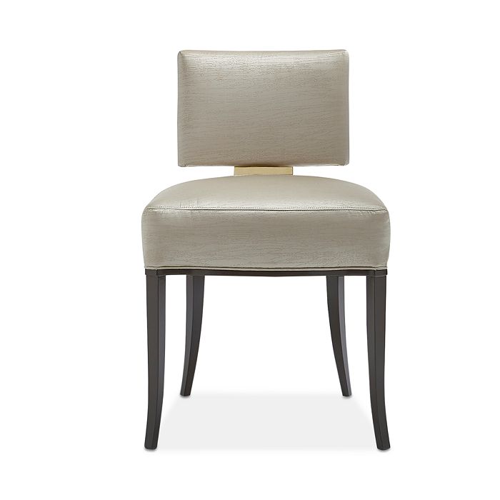 Caracole Reserved Seating Dining Side Chair In Seal Skin