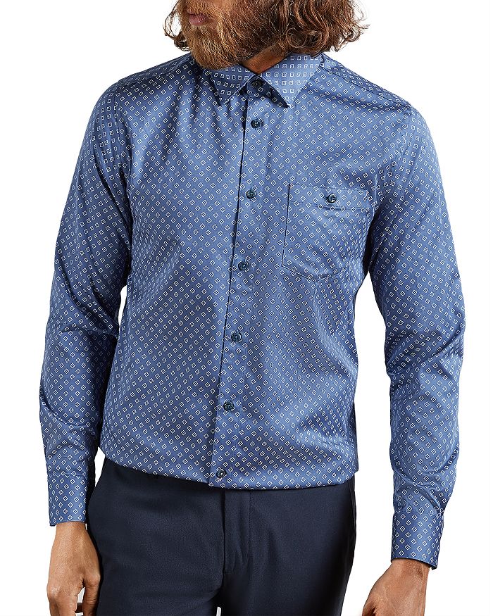ted baker ls geo print shirt