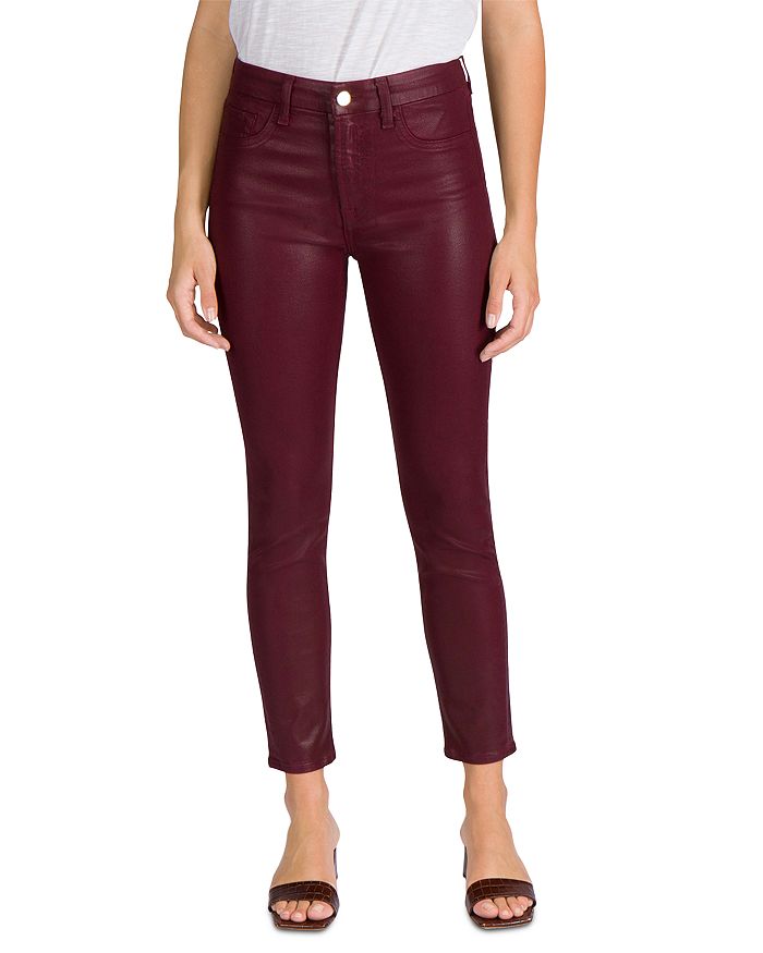 7 FOR ALL MANKIND JEN7 BY 7 FOR ALL MANKIND COATED SKINNY ANKLE JEANS IN AMBER,GS0772352