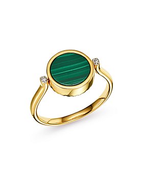 Bloomingdale's - Diamond and Malachite Reversible Ring in 14K Yellow Gold - 100% Exclusive