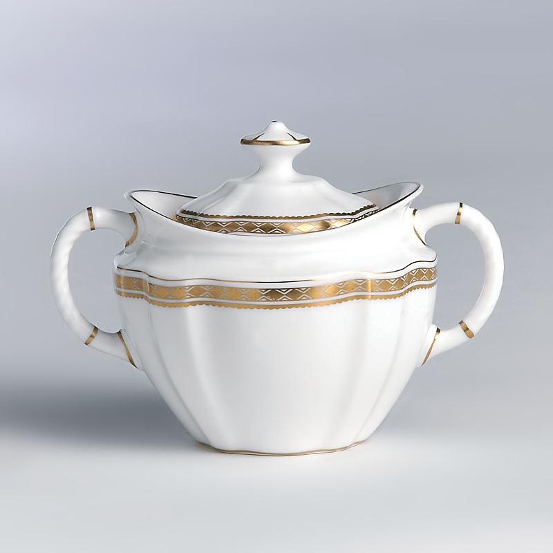 Royal Crown Derby Carlton Gold Covered Sugar Bowl In Gold