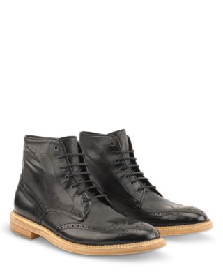 mens leather wingtip boots