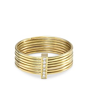 Zoe Lev - 14K Yellow Gold Seven Band Align Ring