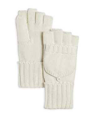 C By Bloomingdale's Aqua Pop-top Gloves - 100% Exclusive In Ivory