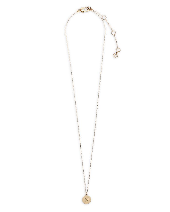 Kate Spade New York N Mini Pendant Necklace, 17-20 In Gold