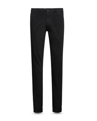 HUGO 708 Cotton Stretch Straight Slim Fit Jeans in Black | Bloomingdale's