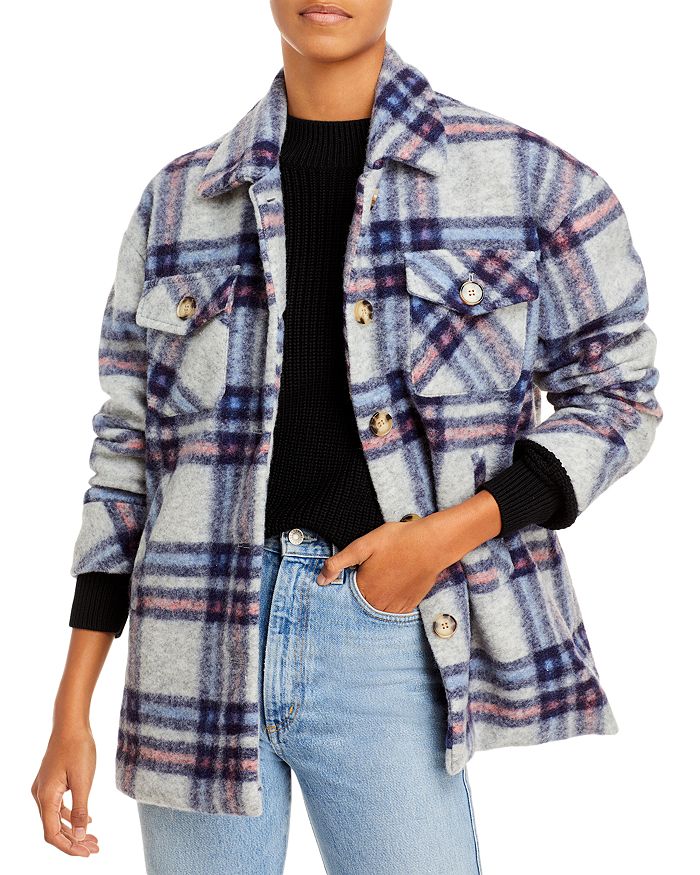 button down plaid jacket