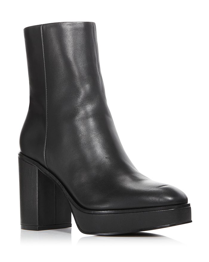 Aqua Women's Nessa Platform Booties - 100% Exclusive In Black Leather