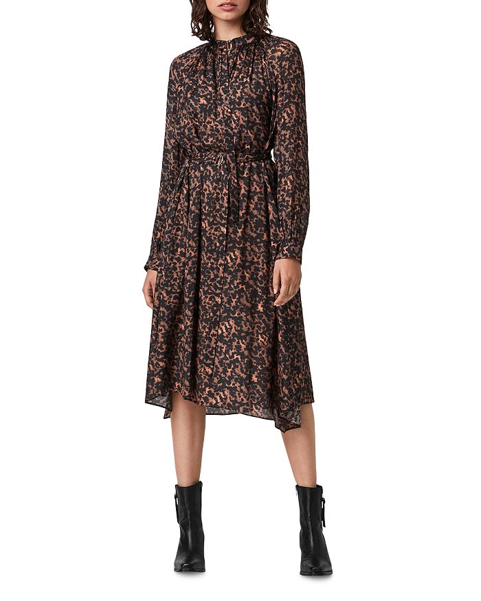 ALLSAINTS Nina Torto Printed Belted Dress | Bloomingdale's