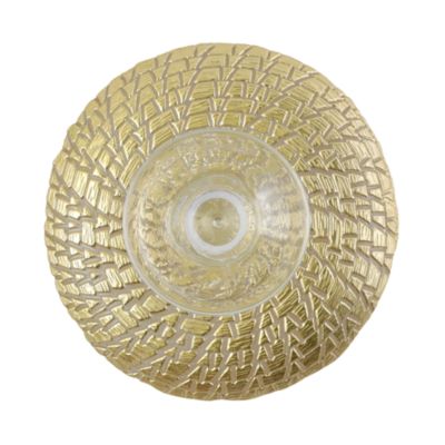 Rufolo Glass Gold Crocodile Small Cake Stand