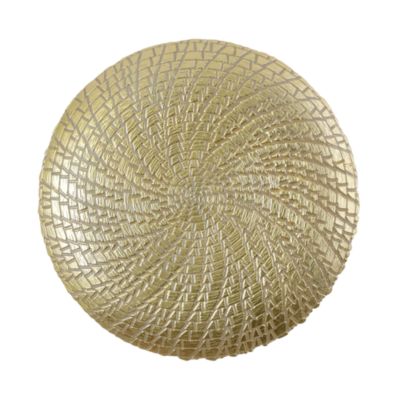Rufolo Glass Gold Crocodile Service Plate/Charger