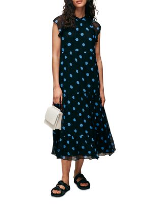 whistles spot print maxi dress