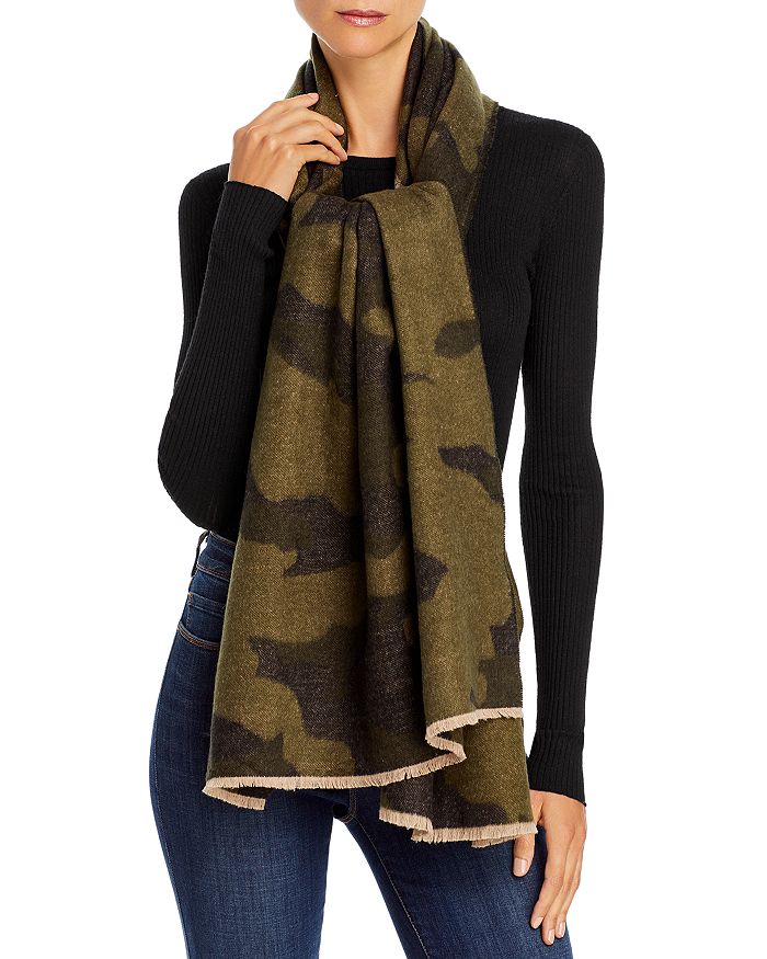 AQUA Exploded Camo Scarf - 100% Exclusive | Bloomingdale's