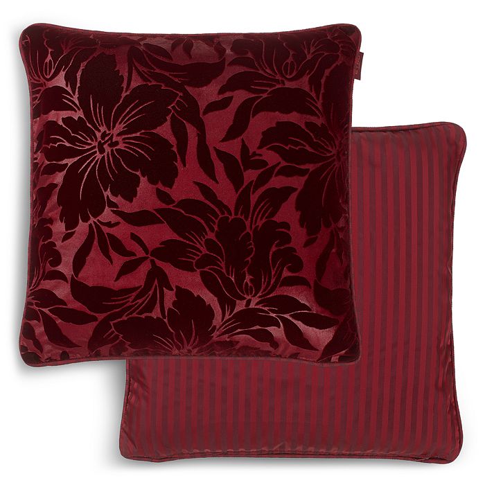 Etro Cumbria Velvet Cushion In Red