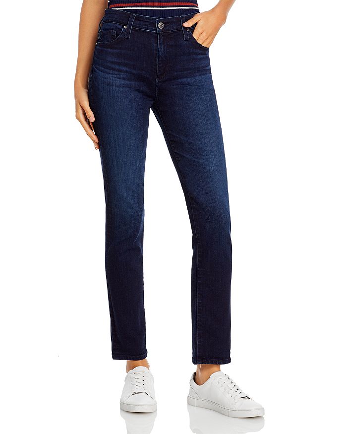 AG High Rise Straight Leg Jeans in Dary Disarrayed | Bloomingdale's