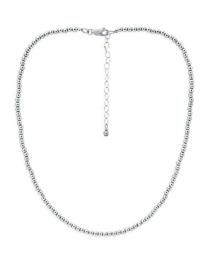 AQUA 3mm Beaded Collar Necklace, 14-16