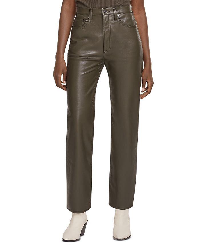 AGOLDE 90S FITTED RECYCLED LEATHER PANTS,A164-1285