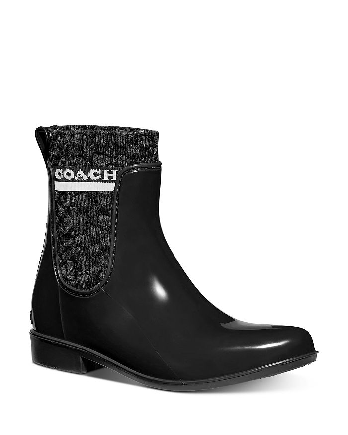COACH Women's Rivington Logo Knit Lining Rain Boots | Bloomingdale's