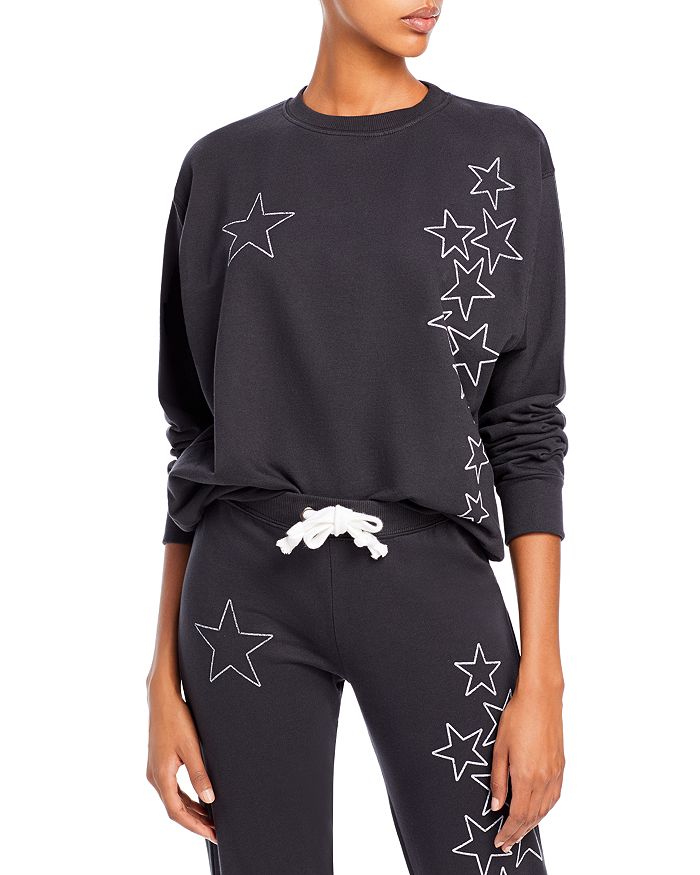Prince Peter Shooting Stars Sweatshirt In Off Black