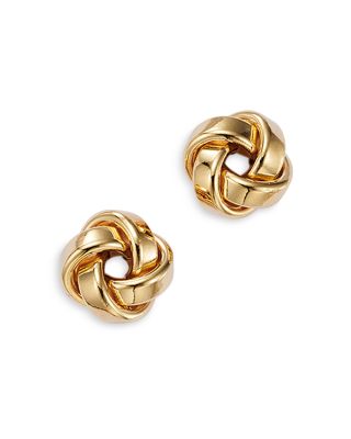 Bloomingdale's Fine Collection - Love Knot Stud Earrings in 14K Yellow Gold- Exclusive