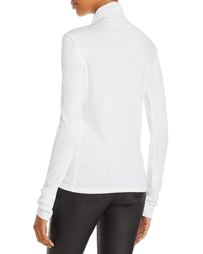 Shop Vince Essential Long Sleeve Turtleneck In Optic White