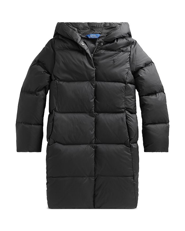 Ralph Lauren Polo Girls Quilted Puffer Coat Big Kid In Black ModeSens