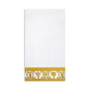 Versace I Heart Baroque Face Towel In White