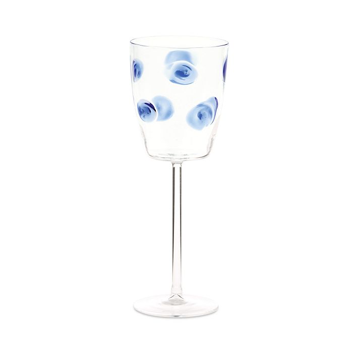 Shop Vietri Drop White Wine Glass In Blue